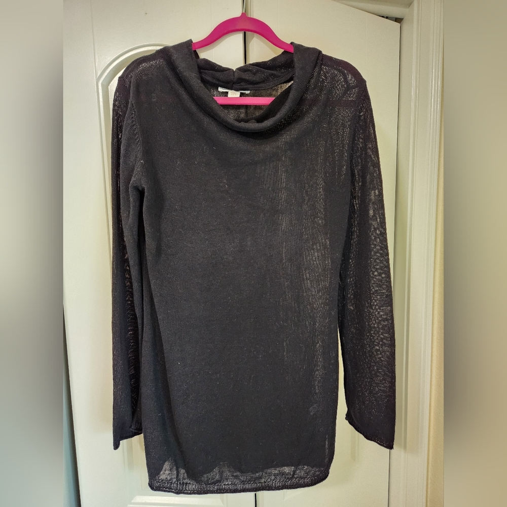 Beautiful Black Knit Top by Coldwater Creek Sz S!!